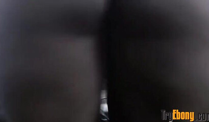 Seductive African chick spreading her pussy and her big fat butt while masturbating solo