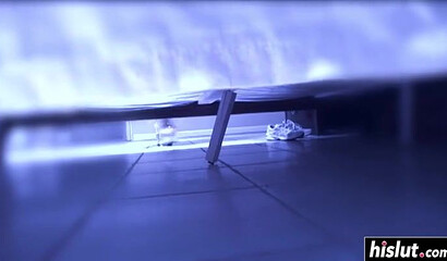 Thick redhead sluts strips down and shows her massive ass before she starts riding giant dick