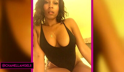 Bombshell babe with an angelic face and round booty made a compilation of her best shots