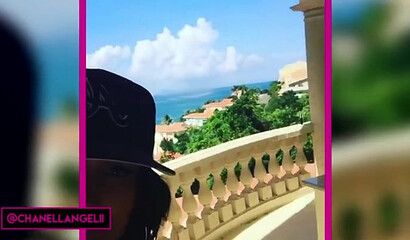 Bombshell babe with an angelic face and round booty made a compilation of her best shots