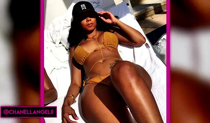 Bombshell babe with an angelic face and round booty made a compilation of her best shots