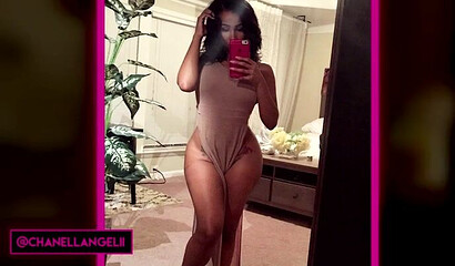 Bombshell babe with an angelic face and round booty made a compilation of her best shots