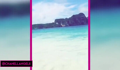 Bombshell babe with an angelic face and round booty made a compilation of her best shots