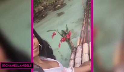 Bombshell babe with an angelic face and round booty made a compilation of her best shots