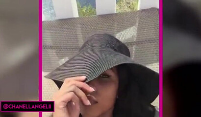 Bombshell babe with an angelic face and round booty made a compilation of her best shots