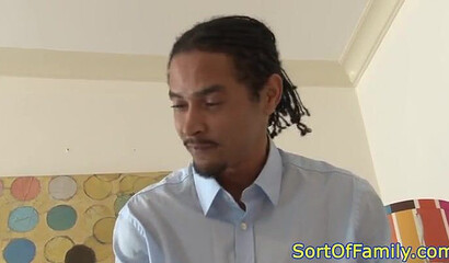 Platinum blonde slut with firm round butt riding a long stiff dick reverse cowgirl style