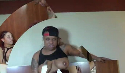 Three wild chubby ebony sluts licking their juicy vaginas and their butt holes in a motel