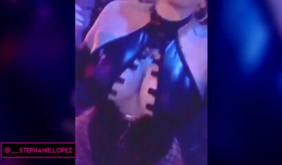 Big booty babe with huge titties shows off her amazing almost naked body on the camera