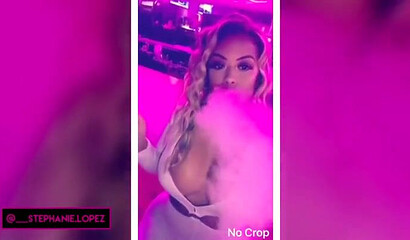 Big booty babe with huge titties shows off her amazing almost naked body on the camera