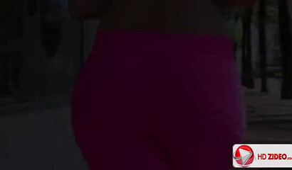 Blondie with a fat ass shows off her amazing fat cheeks and her even more gorgeous tits