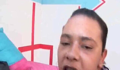 Sweet sucking on that black cock with ease as the black dick digs in deep in her cunt
