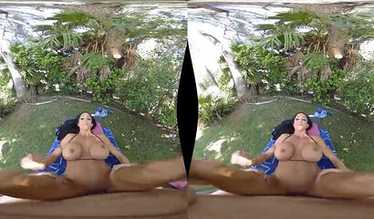 Latin MILF with big tits Jewels Jade rides cock in VR POV