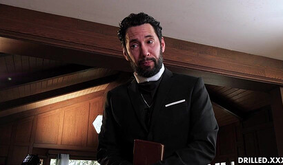 MILF Jasmine Jae gets anal rammed by preacher