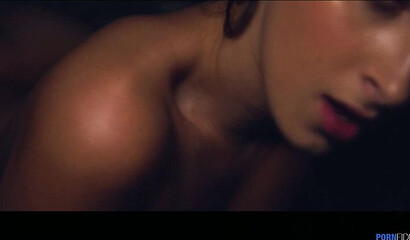 Rough and wild sex with busty brunette ended with creampie