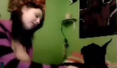 Big tit amateur toying her pussy at home