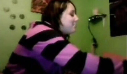 Big tit amateur toying her pussy at home