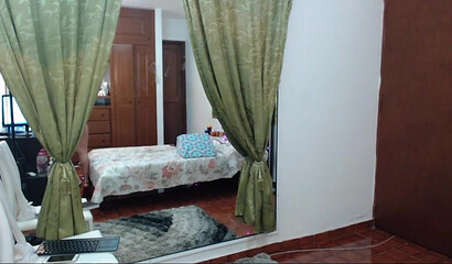 Amateur Latin with big ass and tits teasing on webcam