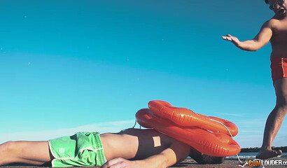 Blonde lifeguard Blondie Fesser gets fucked in the hotel room