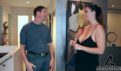 Brunette babe with fabulous big tits Alison Tyler cheat on her man