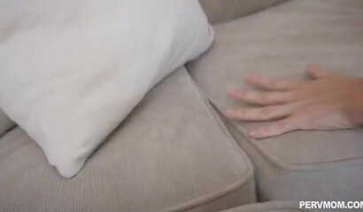 Blonde stepmom Cherie Deville rides son's big cock