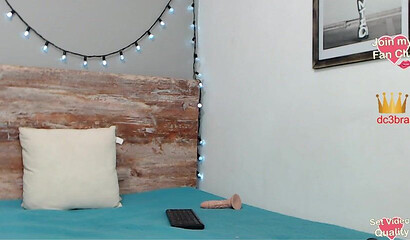 Fat ass Latina teasing teasing on webcam