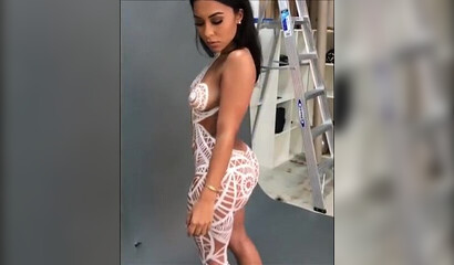 Compilation of big booty ebonies posing naked with body art on them