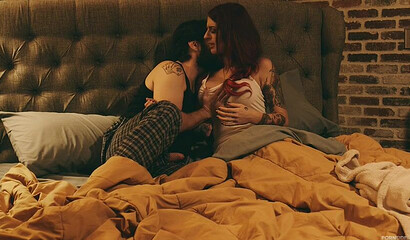 Stunning tattooed redhead with big tits Tana Lea loves rough pussy fucking