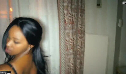 Bootylicious ebony pornstars Cherry Blossom and Maserati giving nice fellatio