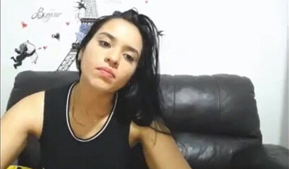 Lesbian Latin girls licking each other's pussies on webcam