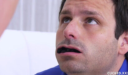 Cuckold session with brunette wife Jennifer White