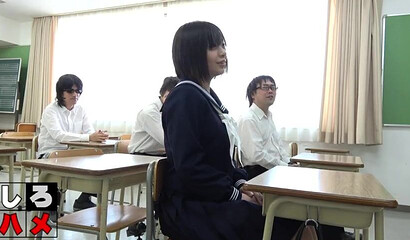 Asian schoolgirl with hairy muff opens her holes and gets gangbanged