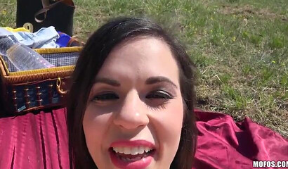 Bitchy Latina Nekane enjoys this amazing amateur outdoor anal fuck