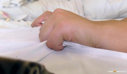 Fat horny slut with oiled body taking D in POV style