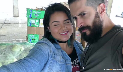 Fat horny slut with oiled body taking D in POV style