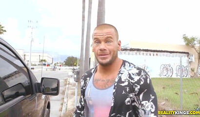 Hot and sexy redhead MILF lets this kinky dude eat her muff