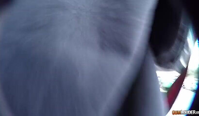 Hot brunette slut with long legs Gracie Glam picked up and banged hard