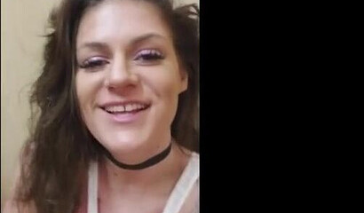 Slutty brunette mommy Clover Baltimore flashing with her big tits in public