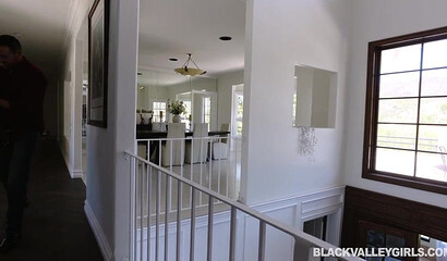 Naughty ebony with big natural jugs Daya Knight enjoys white man's dick