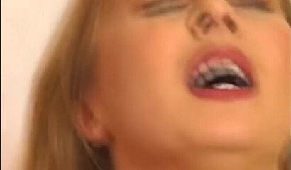 Blonde with big tits getting big dick ride on the bed