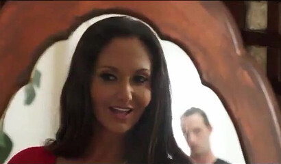 Brunette stepmom Ava Addams seduces and fucks guy in the showers