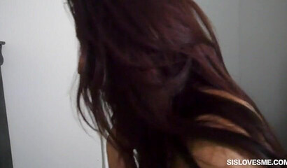 Redhead girl Mandy blows cock and takes it in lovely doggystyle POV