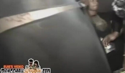 Amateur ebony sluts flashing pussies and boobs in public club