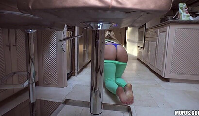 Blonde PAWG Aj Applegate fucking behind hubby's back