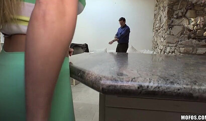 Blonde PAWG Aj Applegate fucking behind hubby's back