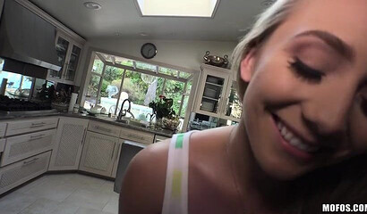 Blonde PAWG Aj Applegate fucking behind hubby's back