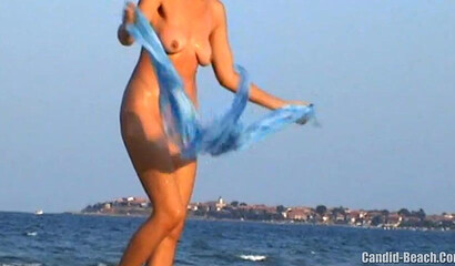 Horny voyeur caught hot blondes nude on the public beach