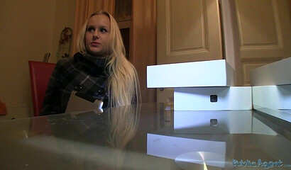 Amateur blonde with big tits Angel Wicky gets ass fucked