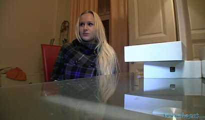 Amateur blonde with big tits Angel Wicky gets ass fucked