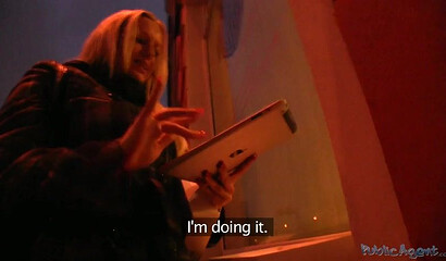 Amateur blonde with big tits Angel Wicky gets ass fucked