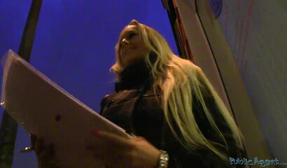 Amateur blonde with big tits Angel Wicky gets ass fucked